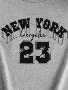 休闲字母印花前片衬衫和格子印花裤两件套套装，适合青少年女孩