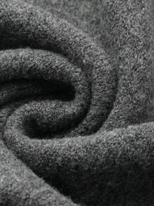 Dazy-Less Women's Relaxed V-Neck Plain Color Short Sleeve Knit Sweater - Grey - View 7