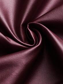 SHEIN Unity Women's PU Leather Solid Color Long Sleeve Ruffle Hem Bodycon Dress Fall Cloth For Women - Burgundy - View 7