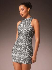 L'Amorae Valentine's Day Sexy Elegant Backless Mini Dress