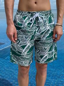 DAZY Abstract Print Casual Beach Shorts For Men, Summer - Multicolor - View 3