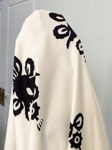 SHEIN Clasi 大码波西米亚风 V 领泡泡袖花卉印花优雅连衣裙，适合夏季