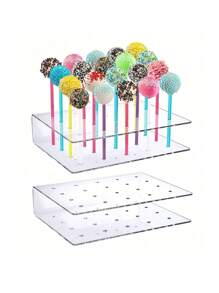 SHEIN 1 件透明亚克力蛋糕架、甜点展示架、生日派对聚会桌装饰、圣诞节