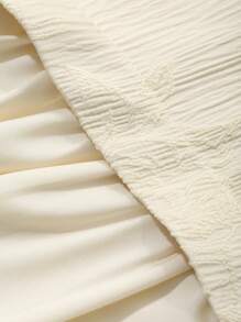 DAZY Damesjurk met ronde hals, mouwloze ruche zoom en patchwork, midi-lengte, galajurk, zomerjurk en trouwjurk
