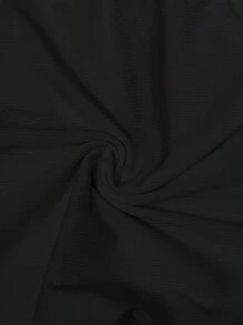 Slaydiva 2024 New Women's Ribbed U-Neck Long Sleeve T-Shirt With Button Front, Side Pleats, Fitted, White