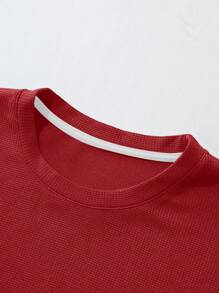 Manfinity Homme Men's Round Neck Long Sleeve Simple Top And Pants Casual Set