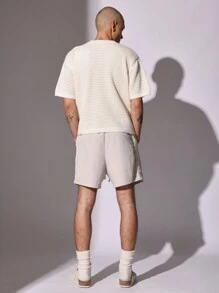 SUMWON Crop Fit Short Sleeve Knit Tee - White - View 4