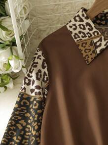 Lacomfia Koszula damska w kratę i patchwork w rozmiarze plus size, casualowa