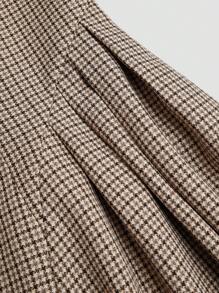 Sweetra 大码纯色拼布系带休闲长裙