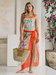 Vivid Eden Cubrecuerpo de mujer de unicolor con parches y anudado, de estilo casual y desenfadado