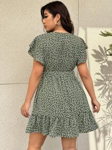 SHEIN Frenchy Plus Size Boho Fashion St. Patrick's Day Casual Codzienna Zielona Letnia Sukienka, Wakacje - Zielony - Zobacz 6