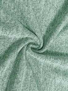 Slaydiva 2pcs/Set Women Casual Gray Hooded Drawstring Crop Top And Mini Skirt - Green - View 8