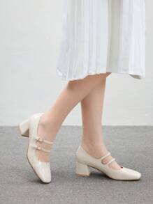 CUCCOO BIZCHIC Women's Fashionable Versatile Minimalist High Heel Pumps Spring Shoes Spring Break Easter For Christmas - Beige - View 4