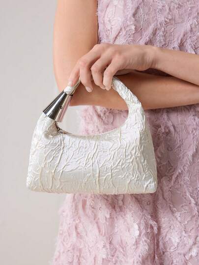 MOTF PREMIUM 女士时尚纹理拉链顶部提手包