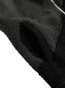 Manfinity Homme Chaqueta con cremallera de colores contrastantes para hombre, Chaqueta de manga larga a dos tonos para ocasiones casuales en otoño/invierno, regalo para amigos, esposo, novio