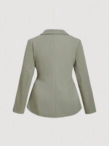 SHEIN MOD Plus Size Retro Tie-Up Decor Suit Set In Fall/Winter