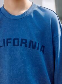 SHEIN 2 Stücke/Set Oversized Lässiger Streetwear Loose Fit Langarm Sweatshirt & Jogginghose Set, bequemer weicher Pullover, vielseitig für Alltag/Outdoor/Sport geeignet für Frühling/Sommer/Herbst