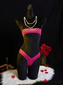 2pcs Lace Sexy Woman Lingerie Set, Panty+Bra, Extremely Sexy