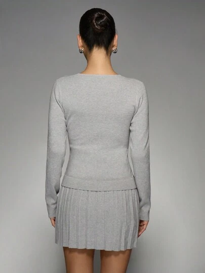 open lace back dress BABARONI One Shoulder Long Dress with Shoulder Ruched Dusty Blue, Dusty Blue / US0 main image 1