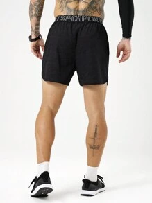 Manfinity Sport Corelite Men's Letter Tape Pocket Loose Sports Shorts