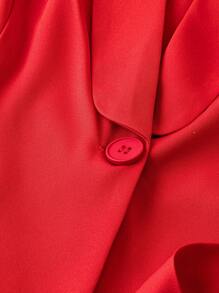 SHEIN LUNE Plus Size Women Spring & Summer Casual Versatile Waist Cinched Sleeveless Blazer