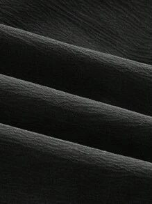 SHEIN MOD 黑色蝴蝶结饰边花朵泡泡裙，带衬里长裤，低腰，女士约会之夜装扮，外出装扮，泡泡裙，性感女士装扮，Y2K风格裙子 - 黑色 - 查看 4