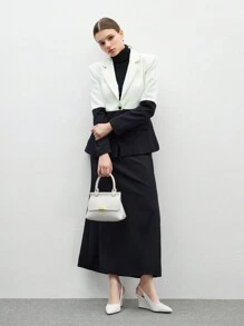 CUCCOO BIZCHIC 女士时尚白色后带尖头坡跟鞋，适合通勤、约会、聚会、度假 - 白色 - 查看 10