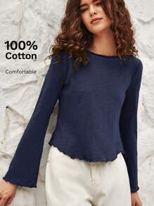 Bohemela Lettuce Trim Trumpet Sleeve Tee