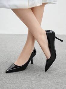 CUCCOO BIZCHIC Women's Fashion Pointed Toe Slim High Heel Office Pumps New Year Holiday Valentines - Black - View 5