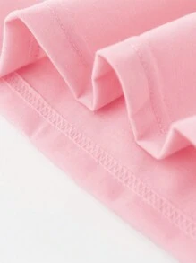 Sparklyn 青少年女孩休闲、时尚、简约心形图案短袖 T 恤和紧身裤 2 件套 - 彩色 - 查看 6