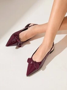 CUCCOO CHICEST Women's Shiny Bow Decor Pointed Toe Fashion Party High Heels Pumps Valentines