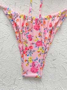 SHEIN Swim Printed Bikini Set, Non-Push Up, With Underwire Summer - Multicolor - View 4