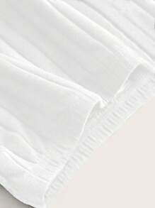 SHEIN EZwear 大码女式松紧腰鱼尾下摆优雅白色裙子