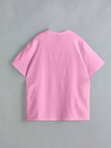 Slaydiva 女士休闲编织图案纹身圆领短袖宽松T恤，适合春夏季