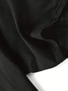 Women's Casual Versatile Cartoon Print Round Neck Short Sleeve T-Shirt, Summer - Black - View 3