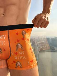 Slip da uomo tinta unita con patchwork, stile semplice, per uso casual quotidiano