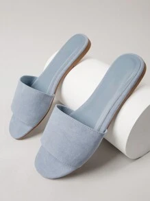 SHUZIA Women's Comfortable, Durable, Essential Flat Sandals - Dusty Blue - View 2