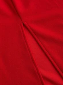 SHEIN MOD Vestido de mujer con escote halter y lazo en la espalda en color rojo, vestido elegante y clásico para el Día de San Valentín, vestido de cumpleaños para mujeres, atuendo sexy para club, vestido para invitada de boda, vestido para cita nocturna
