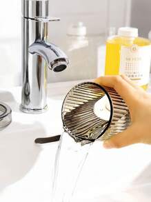 2PCS/Set PET Gargle Cup & 1pc Tray, Modern Bathroom Mouthwash Brushing Teeth Storage Cup & Tray For Bathroom Home Bathroom Decor Summer