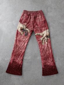 Manfinity EMRG Pantalón de chándal para hombres con estampado digital estilo pintura artística de Génesis