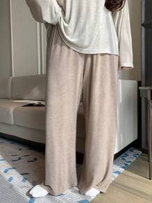 Dazy Plus Elastic Waist Loose Fit Casual Home & Sleepwear Pants, All Season