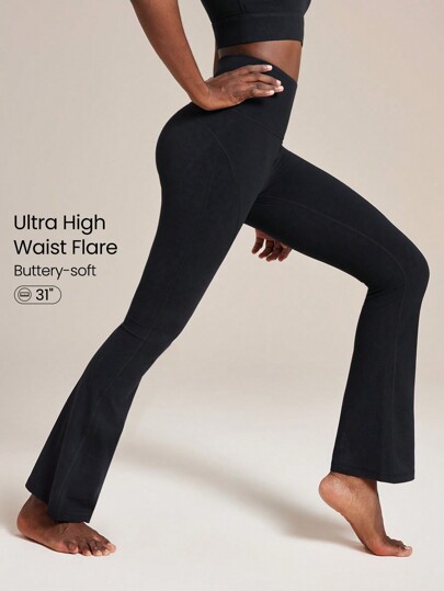 GLOWMODE 31吋featherfit™ 超高腰彎曲縫線喇叭褲