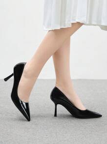 CUCCOO BIZCHIC Women's Fashion Pointed Toe Slim High Heel Office Pumps New Year Holiday Valentines - Black - View 1