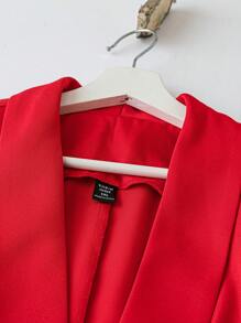 SHEIN LUNE Plus Size Women Spring & Summer Casual Versatile Waist Cinched Sleeveless Blazer