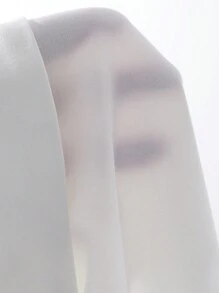 DAZY Set de 2 piezas Camisa de mujer con tirantes de color contrastante y estampado de letras, de manga larga y solapa suelta, conjunto de ropa de estar en casa para otoño para mujeres - Blanco - Ver 4