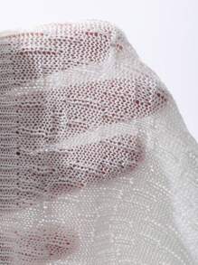 DAZY Women Solid Color Thin Long Sleeve V-Neck See-Through Casual Cardigan Blouse, Summer,Fall Clothes