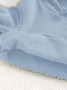 Cozy Pixies Toddler/Infants Casual Hoodie Sweatshirt With Front Pocket, Long Sleeve, Thermal Lined, For Autumn/Winter