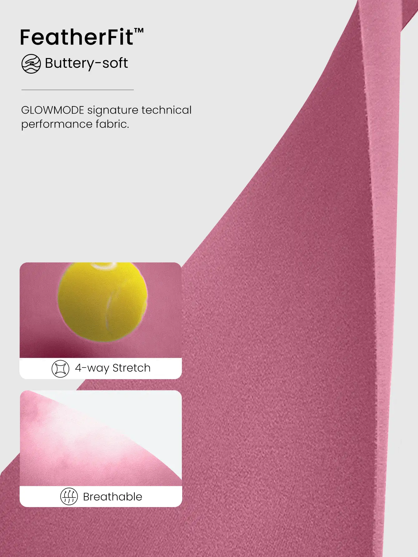 GLOWMODE 24" FeatherFit™ High-Rise Side Pocket Leggings Valentine's Day - Pink - View 4