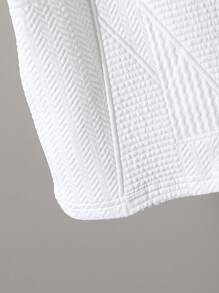 SHEIN Genkimix Kids 年轻男孩简约纯色短袖休闲 T 恤 - 白色 - 查看 6