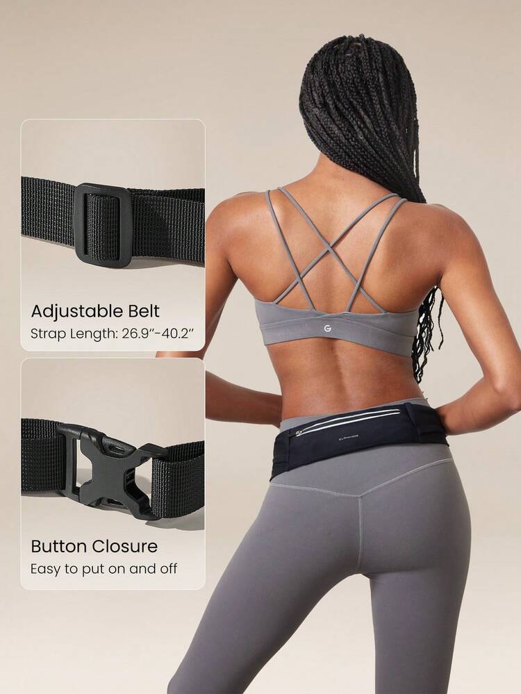 On The Move Lightweight Reflective Running Belt Bag With Adjustable Waist